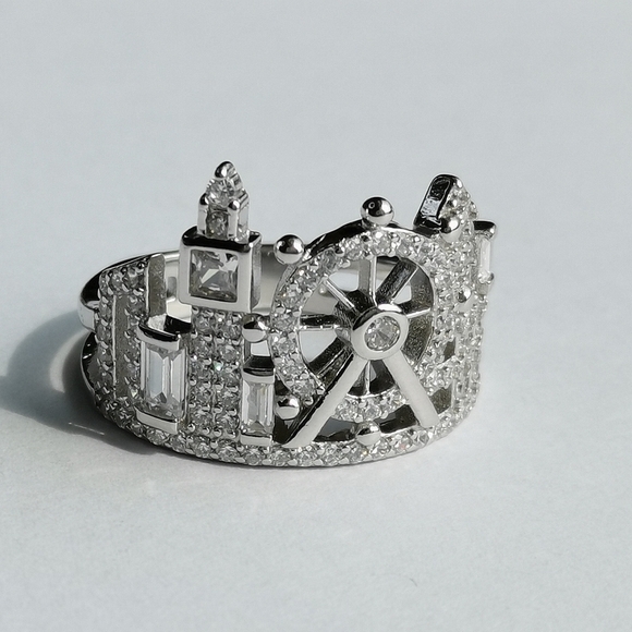 London Skyline sterling silver cz ring size 7 🆕 - Picture 3 of 8